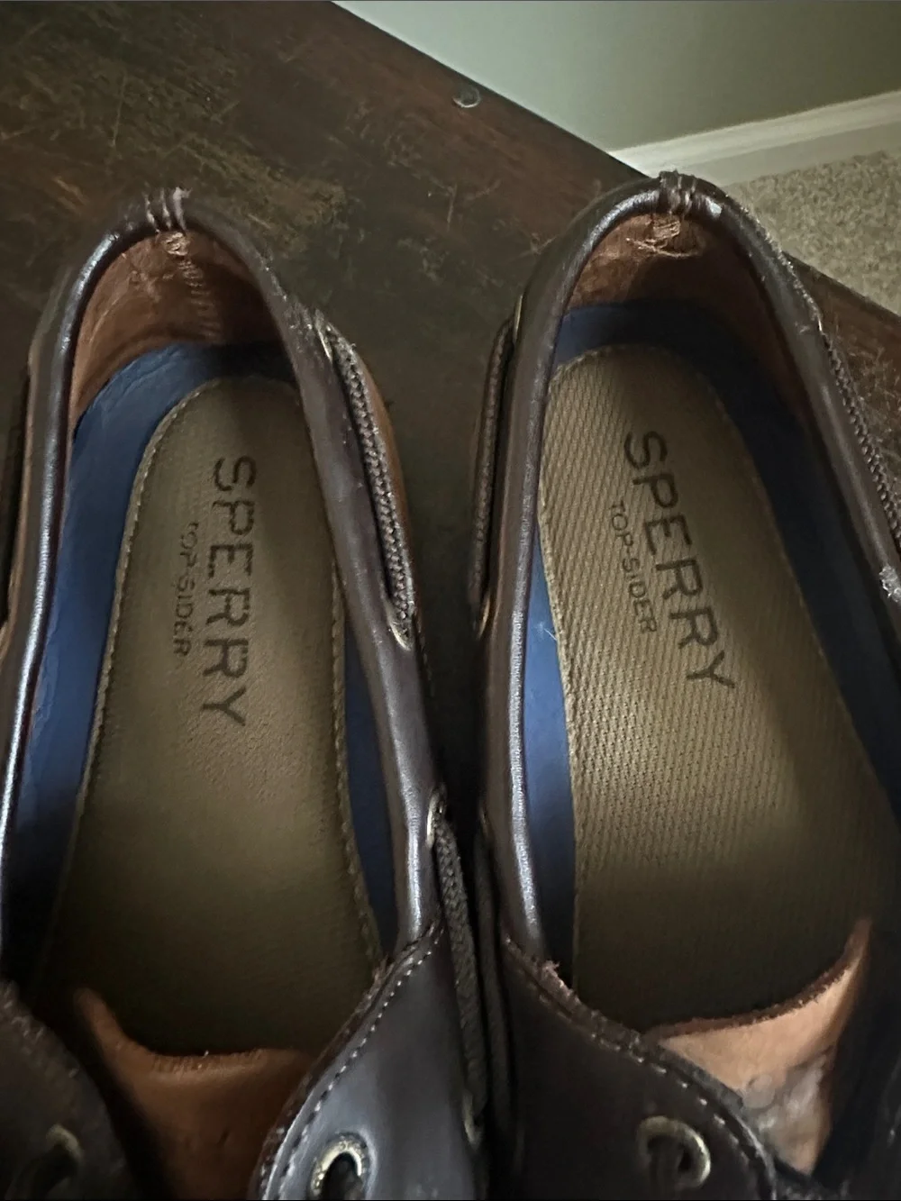 Sperry Two-Tone Brown Suede and Dark Brown Leather Deck Shoes